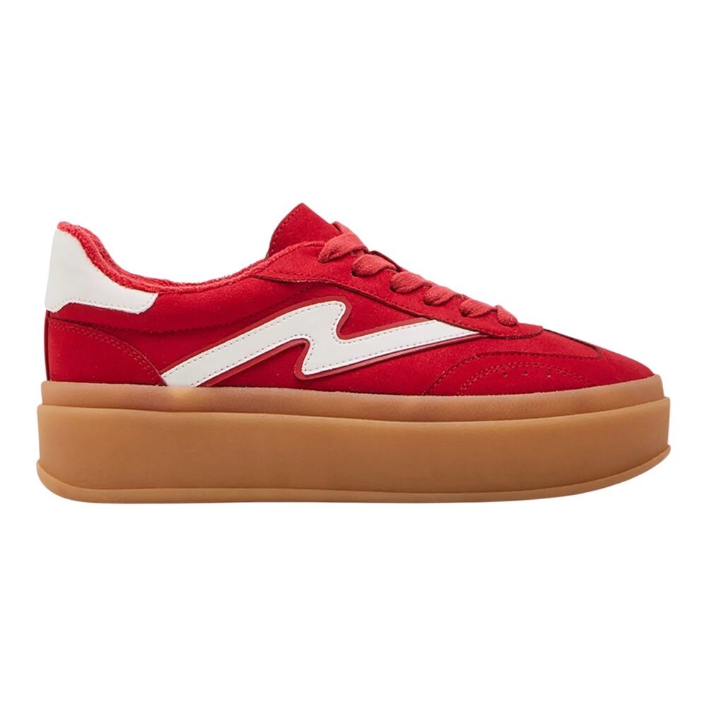 Madden Girl Women's Mighty Platform Lace Up Sneakers Red Size 9 1/2 - Picture 2 of 5